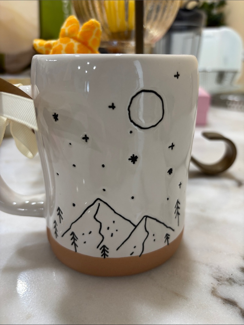 Rae Dunn Faith Can Move Mountains Ceramic Mug - Picture 2 of 4